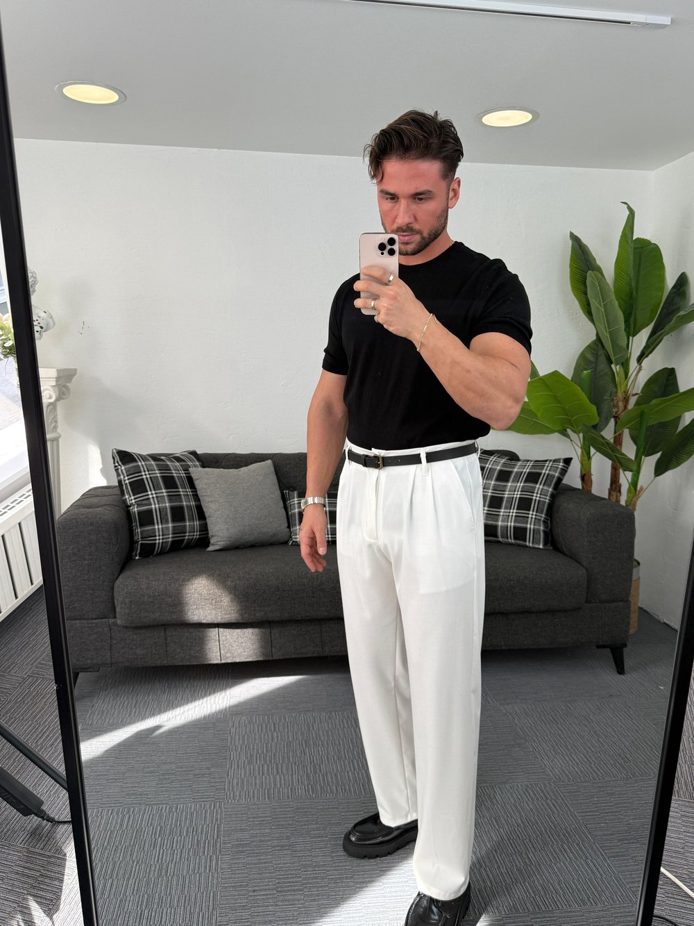 Giesto Slim Fit Kısa Kol Triko T-Shirt Siyah