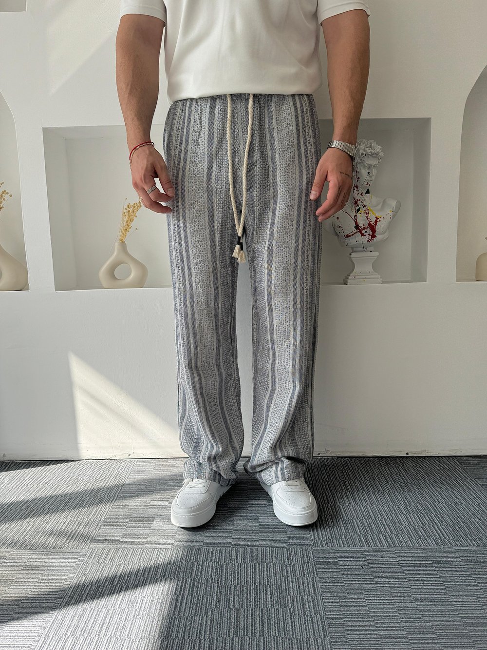 Hasır Bağcıklı Baggy Pantolon