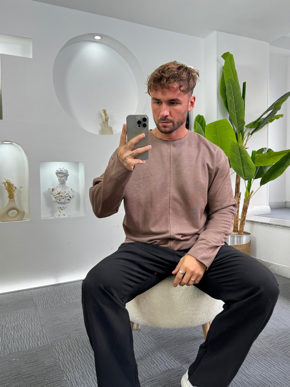 Vizon Ön Cima Detaylı Sweat