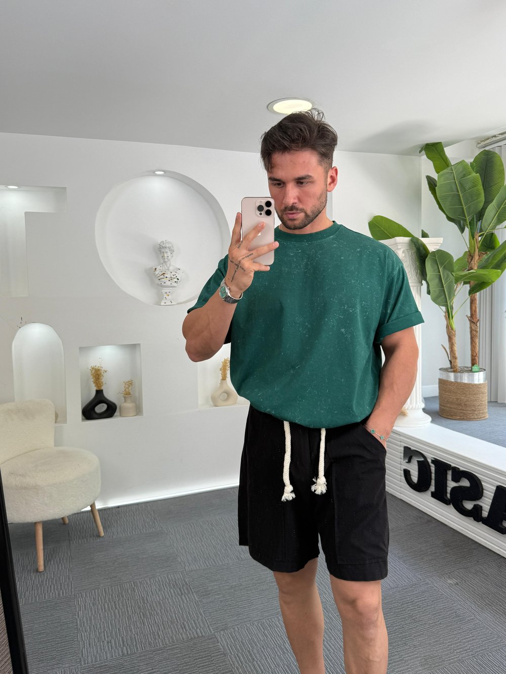 Yeşil Batik RL Oversize Tshirt