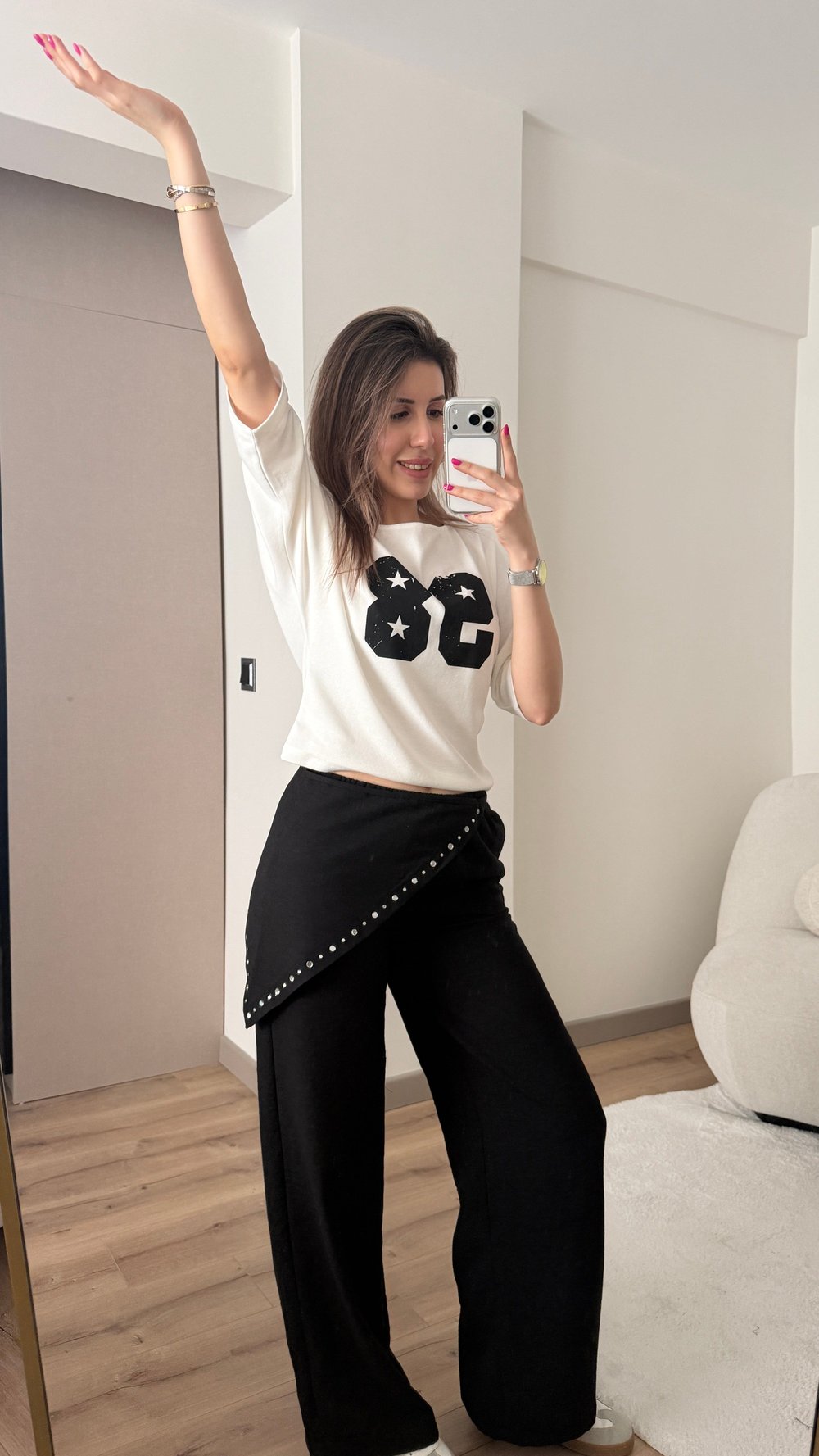 BOL PAÇA SİYAH MANİFEST PANTOLON