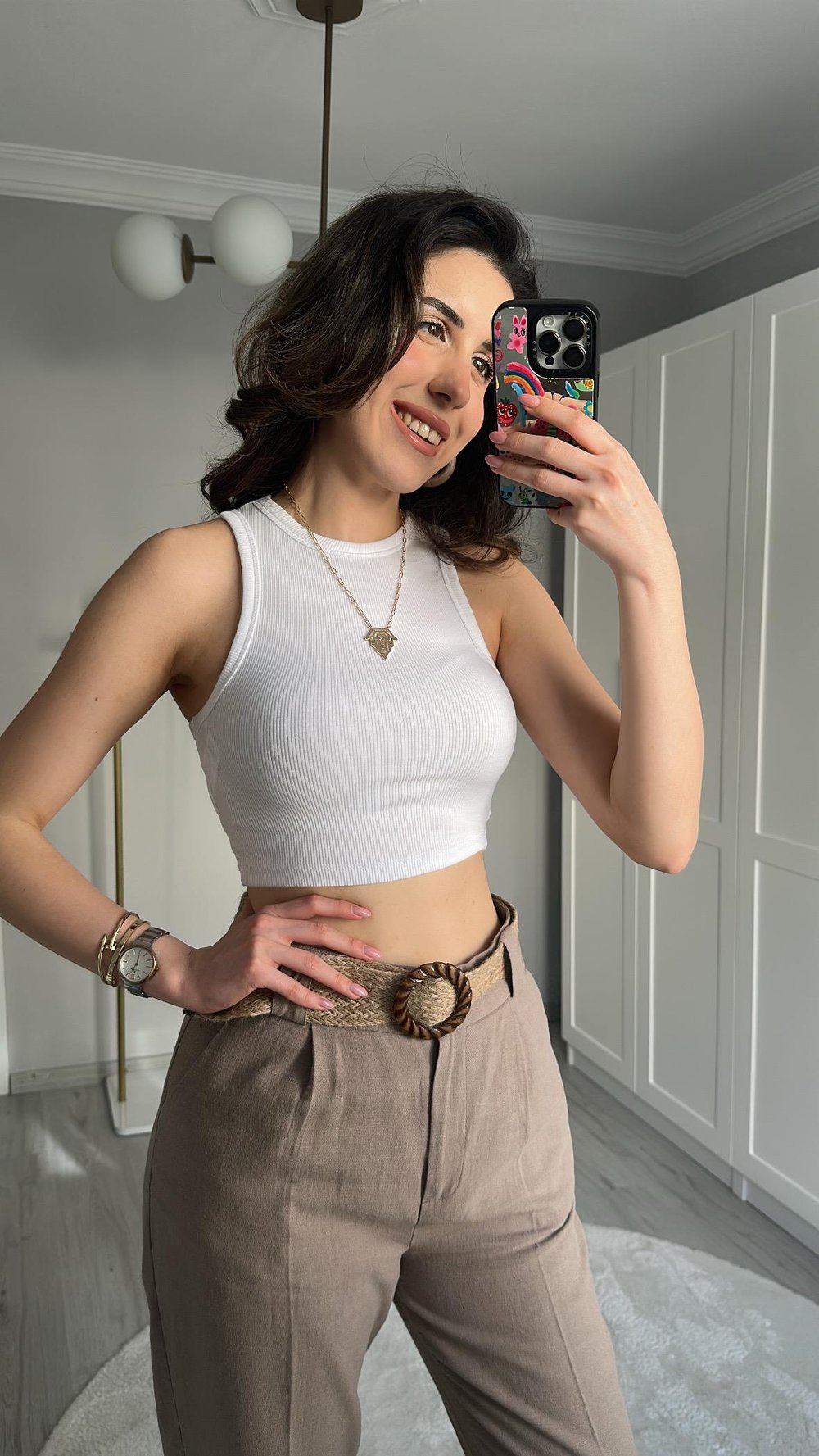 DLV BEYAZ FİTİLLİ CROP TOP