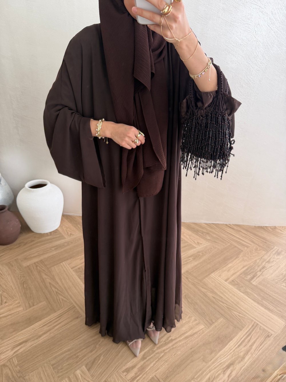 Alia Şifon Abaya - Kahve