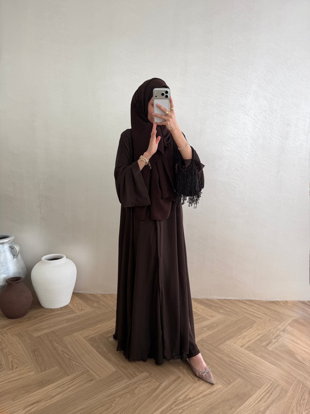 Alia Şifon Abaya - Kahve