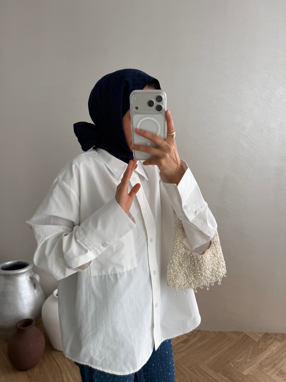 Basic Poplin Gömlek - Ekru