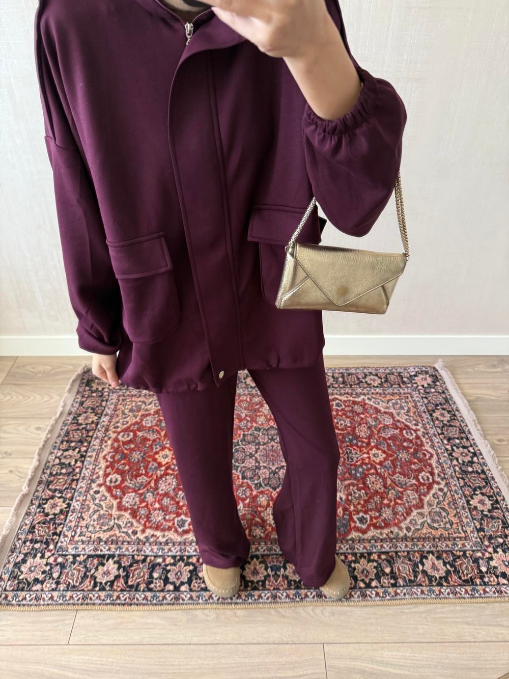 Fermuarlı  Oysho Takım - Bordo
