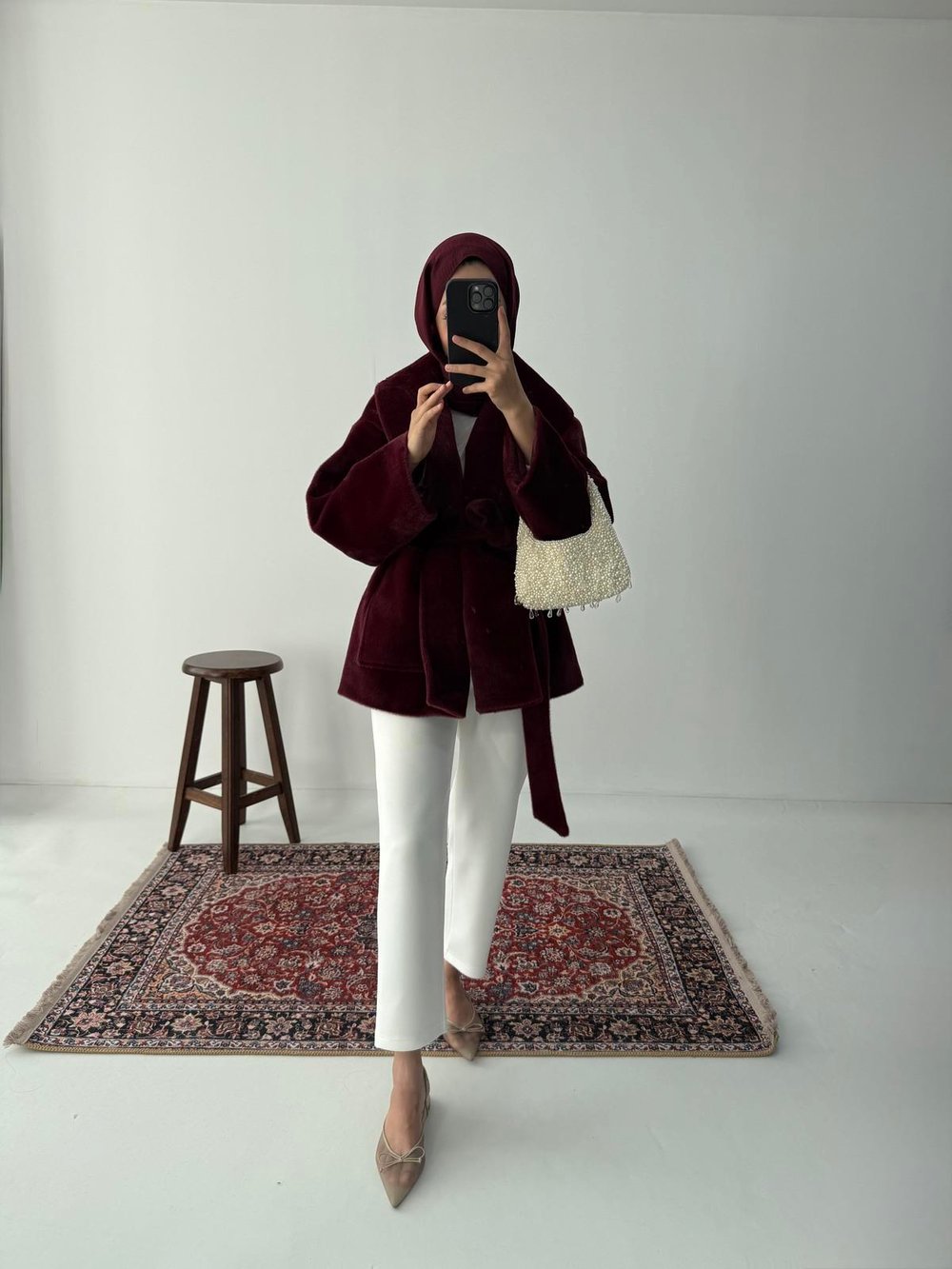 Kaşe Premium Kap - Bordo