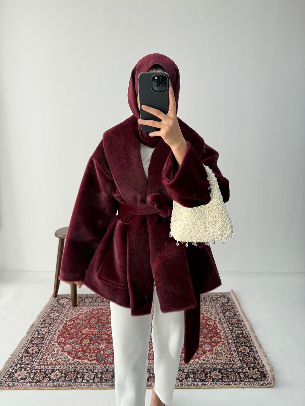 Kaşe Premium Kap - Bordo
