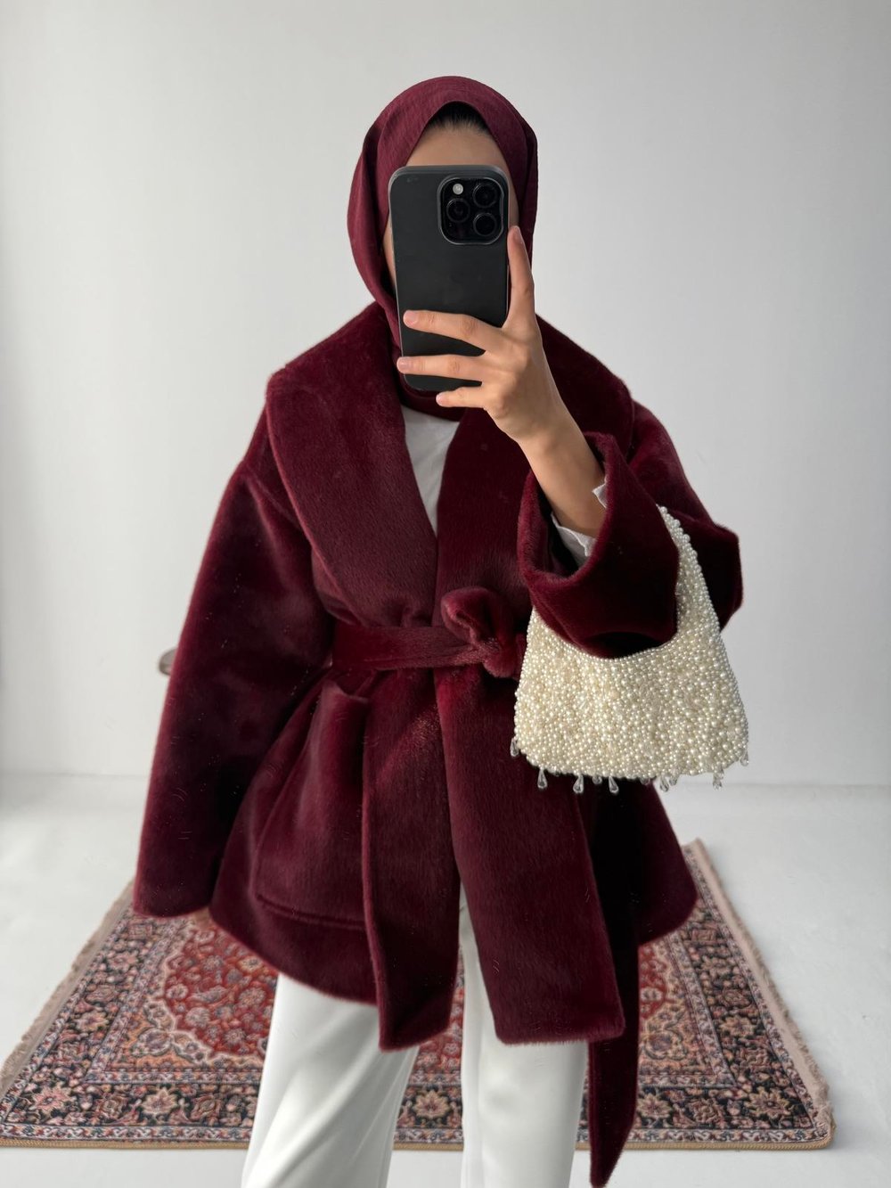 Kaşe Premium Kap - Bordo