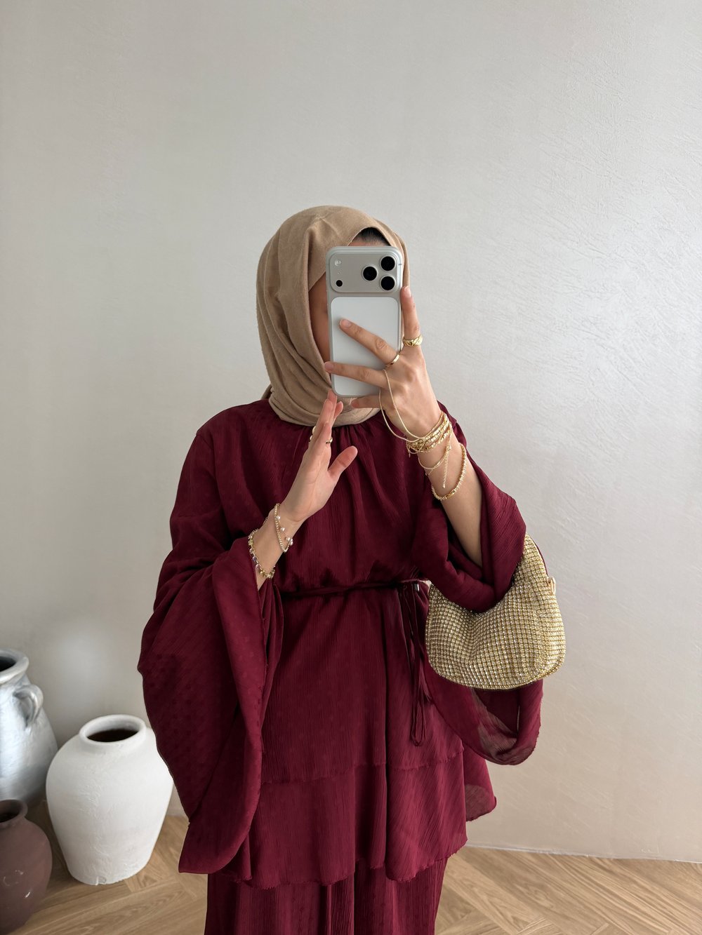 Lavia Krep Takım - Bordo