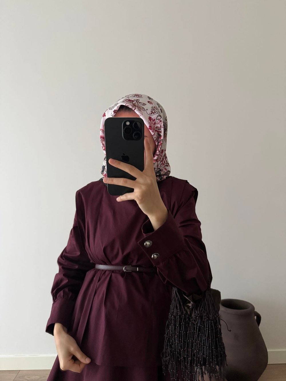 Liva Asimetrik Takın - Bordo