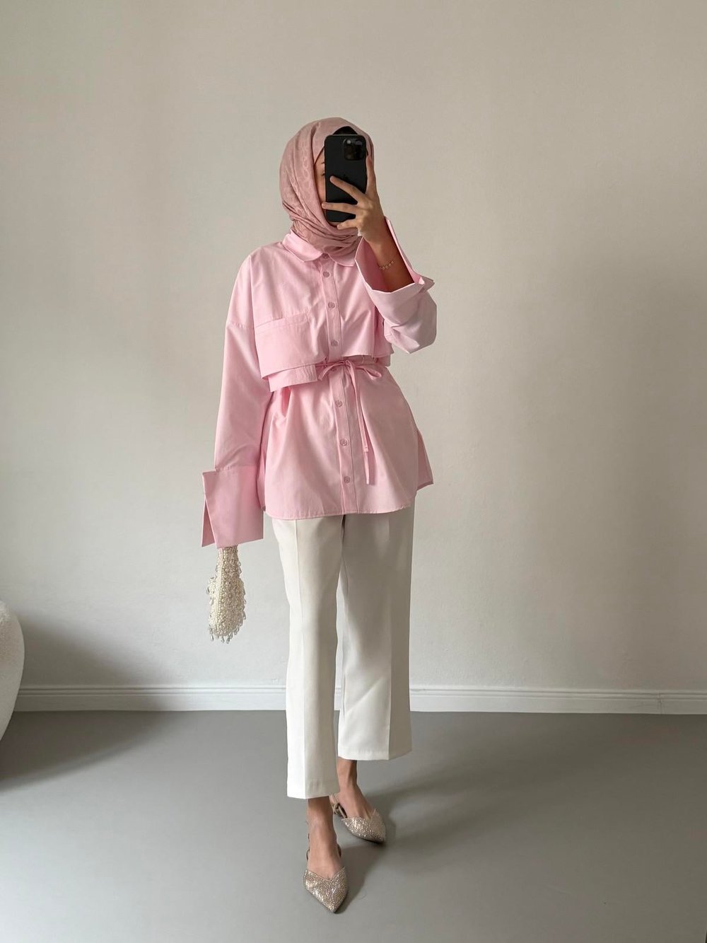Lotus Poplin Gömlek - Pembe