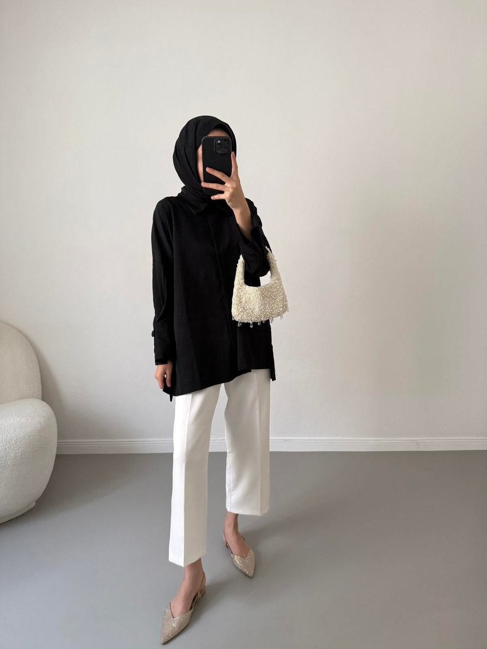 Poplin Gömlek - Siyah