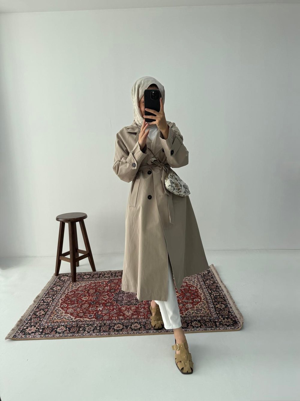Premium Kalite Trençkot - Camel