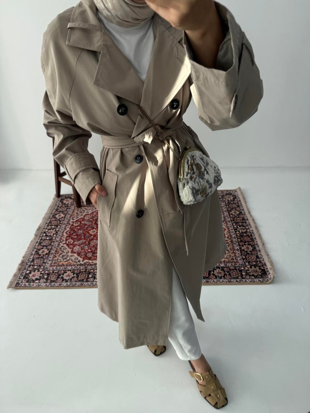 Premium Kalite Trençkot - Camel