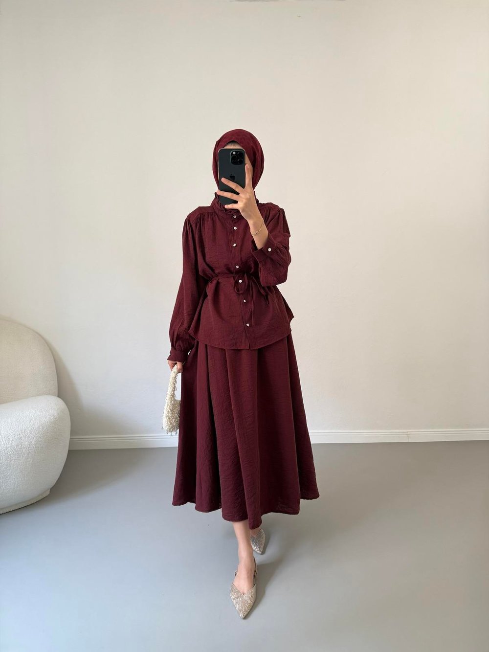 Tansel İpeksi Takım - Bordo