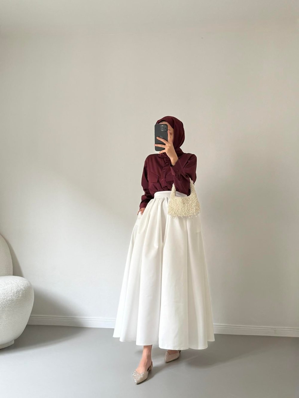 Vera Polin Gömlek - Bordo