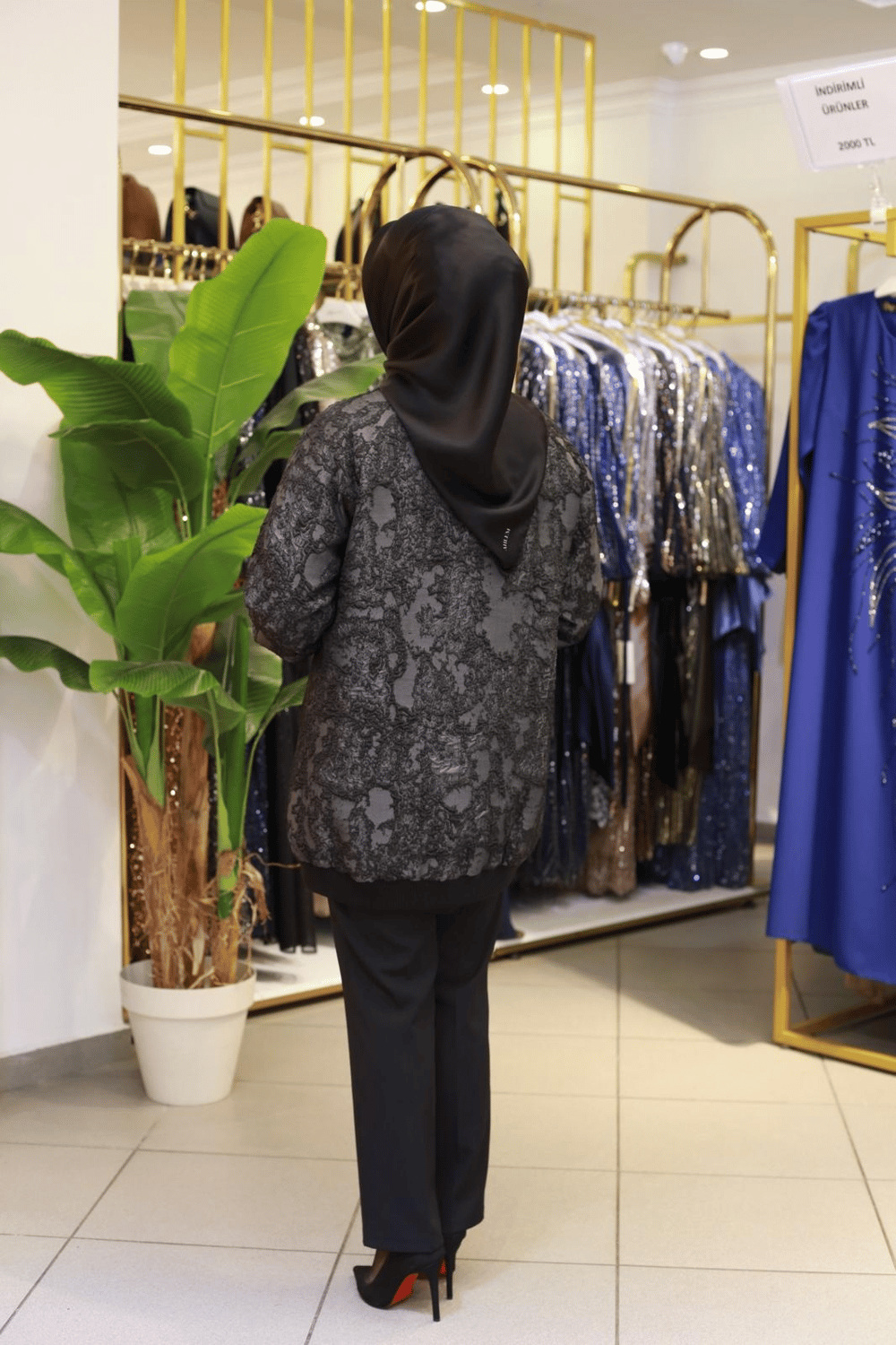 14-1161 KOD KABARTMALI DESEN CEKET SİYAH