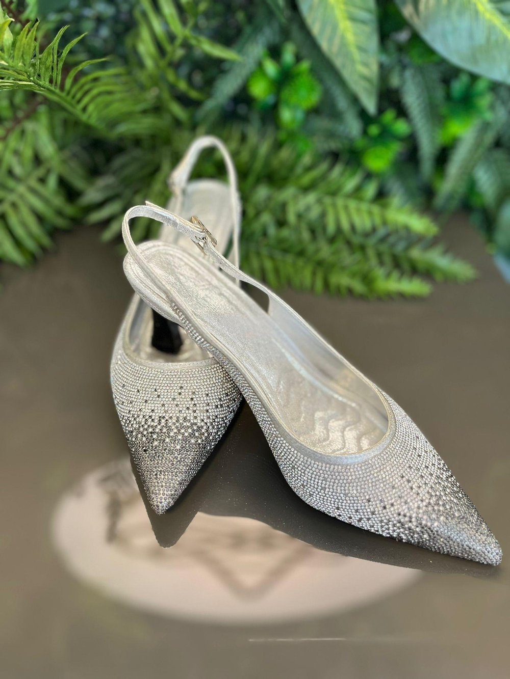 1711 KOD KADIN KISA TOPUKLU ABİYE AYAKKABI GÜMÜŞ