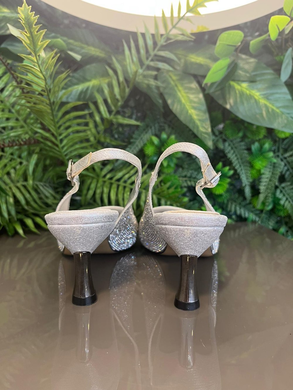 1711 KOD KADIN KISA TOPUKLU ABİYE AYAKKABI GÜMÜŞ