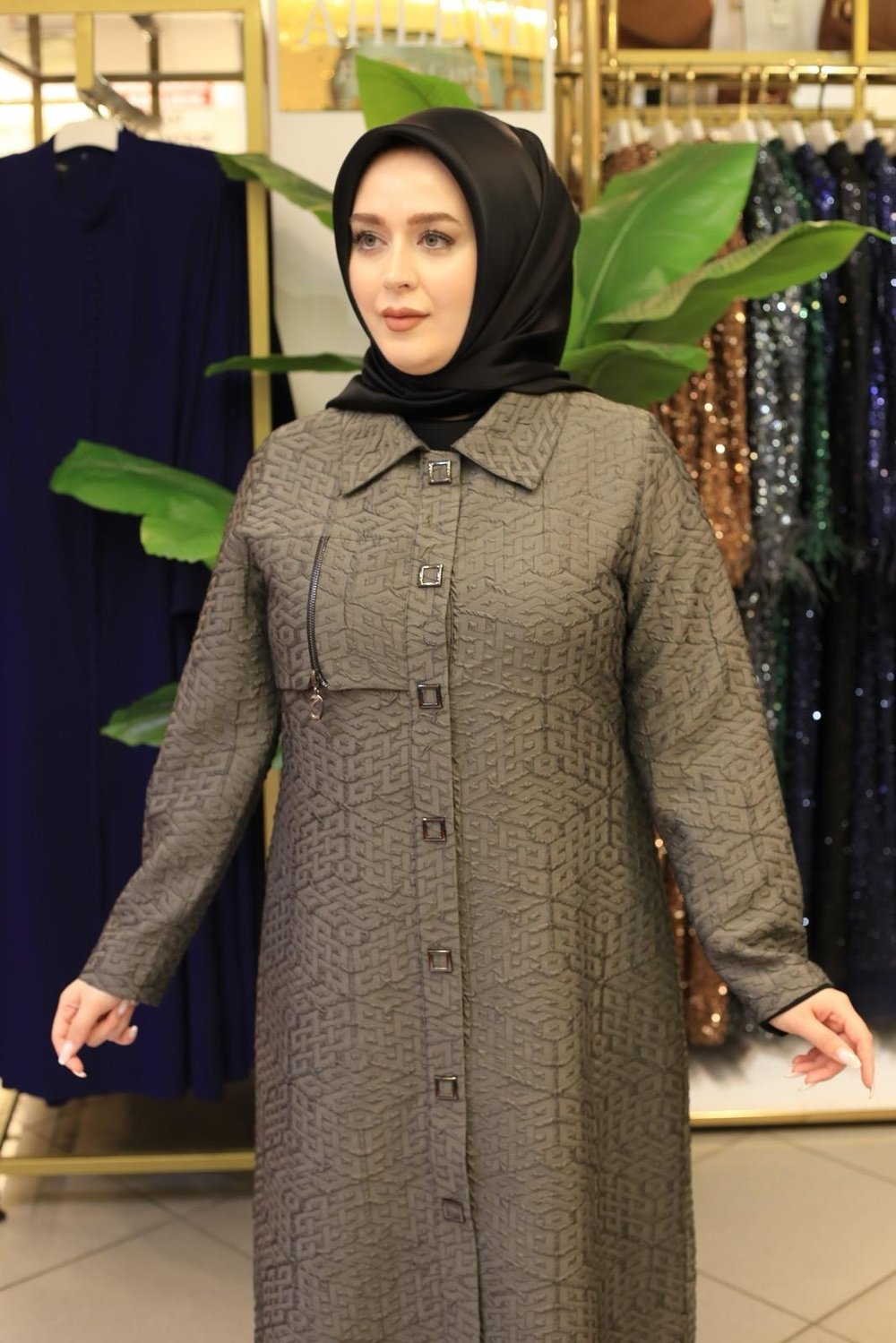 6133 KOD KABARTMA KUMAŞLI GİYÇIK ANTRASİT