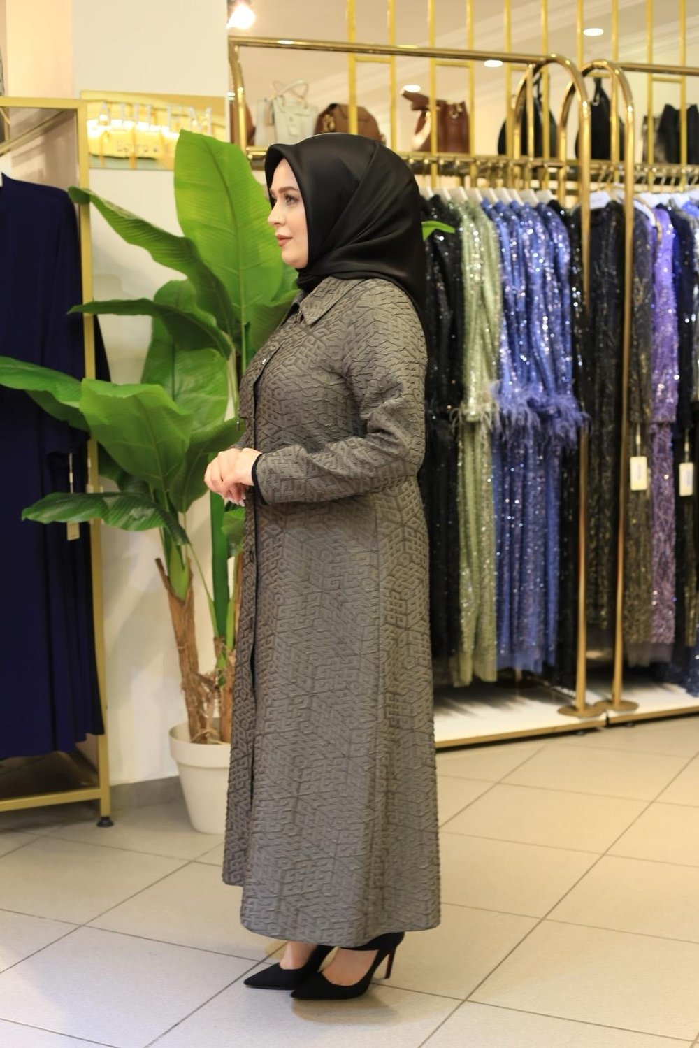 6133 KOD KABARTMA KUMAŞLI GİYÇIK ANTRASİT