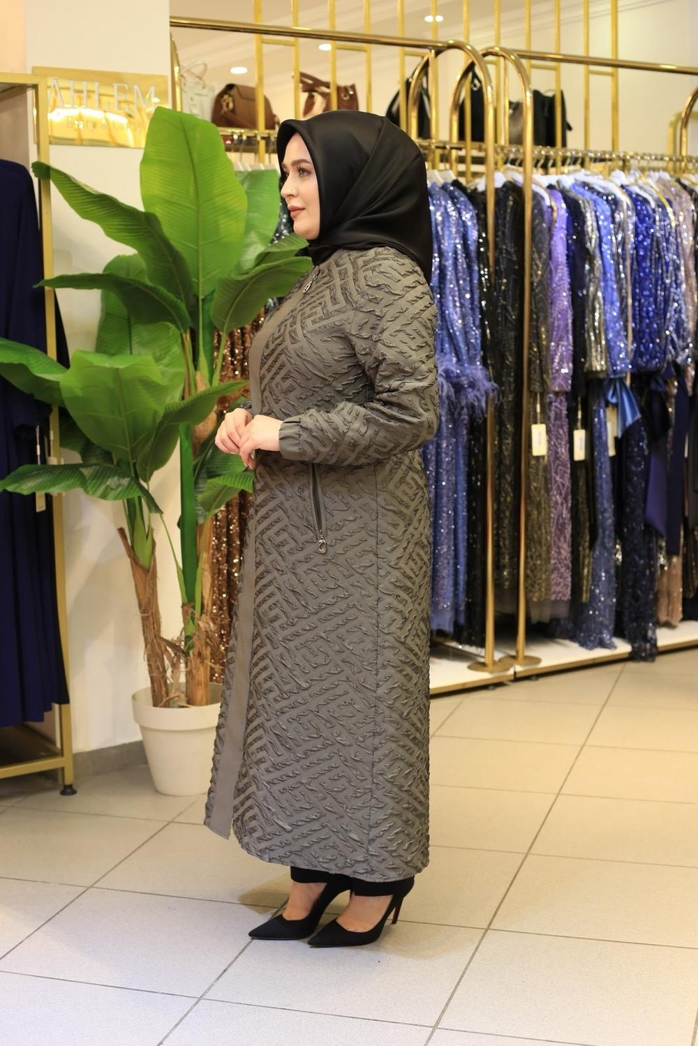 6134 KOD KABARTMALI GİYÇIK ANTRASİT