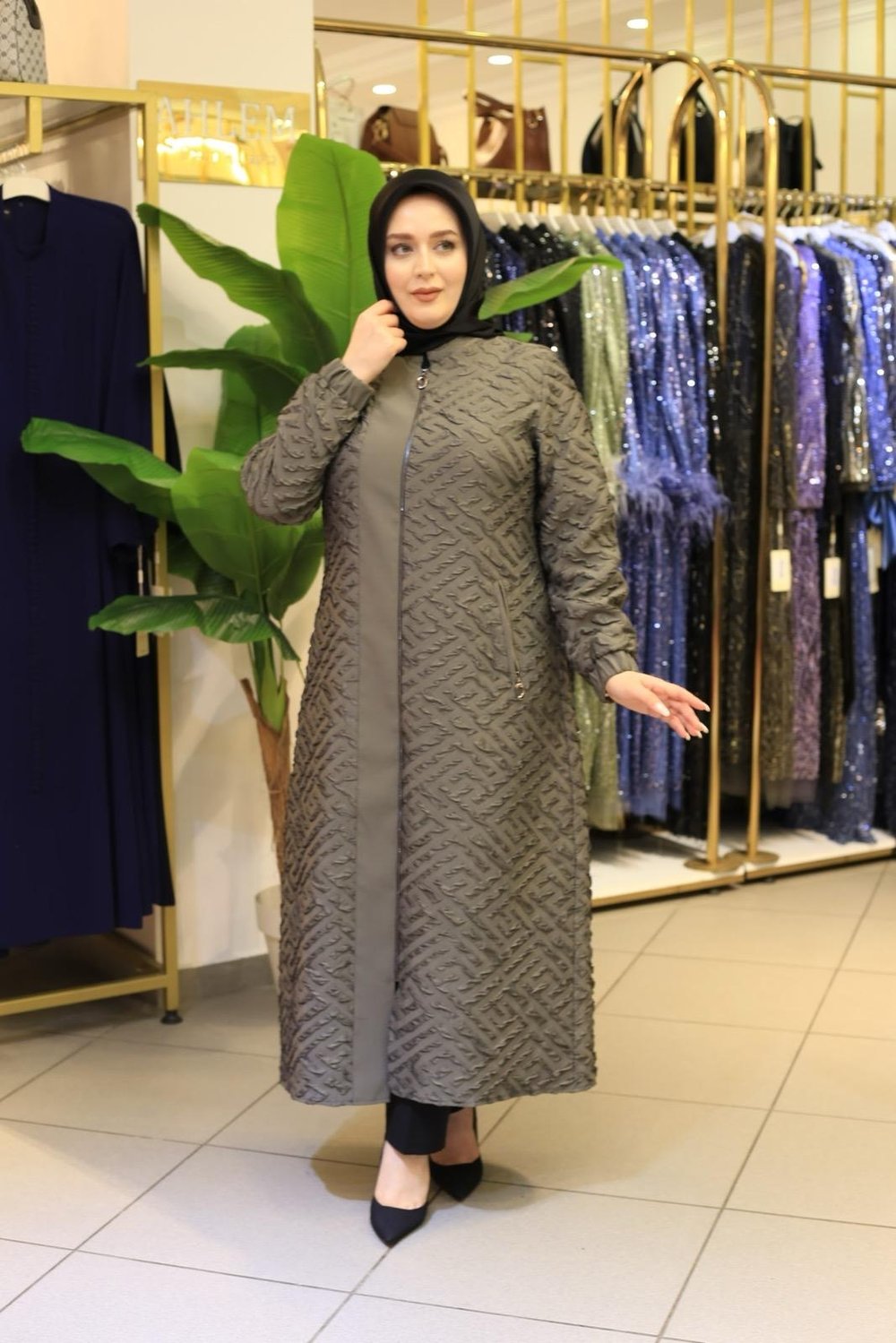 6134 KOD KABARTMALI GİYÇIK ANTRASİT