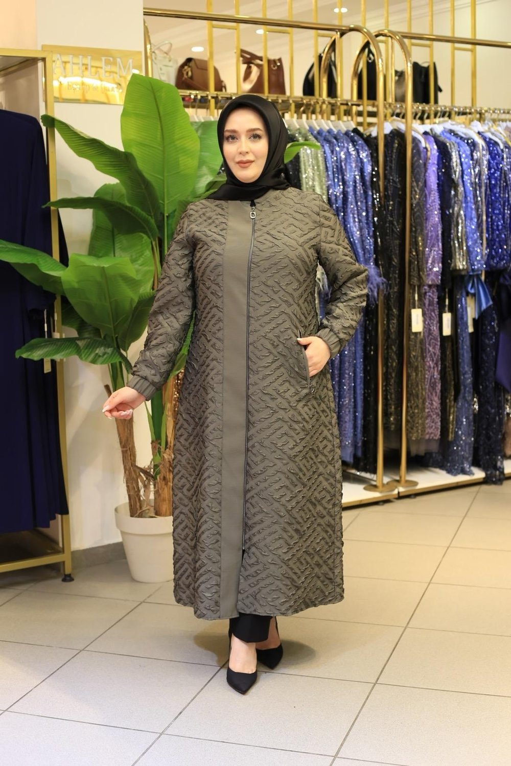 6134 KOD KABARTMALI GİYÇIK ANTRASİT