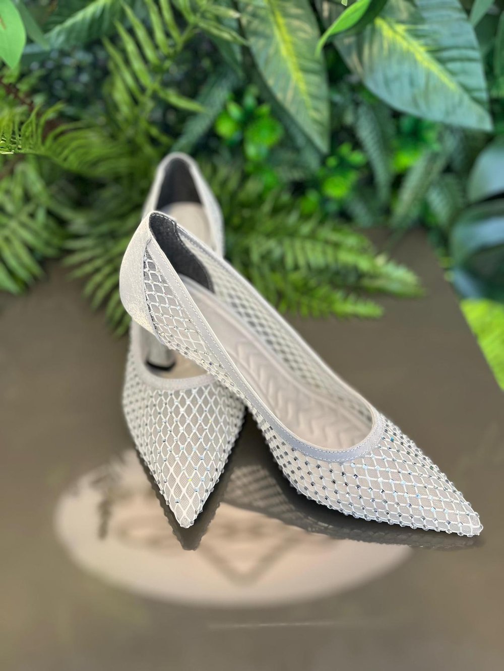 822 KOD KADIN KISA TOPUKLU ABİYE AYAKKABI GÜMÜŞ