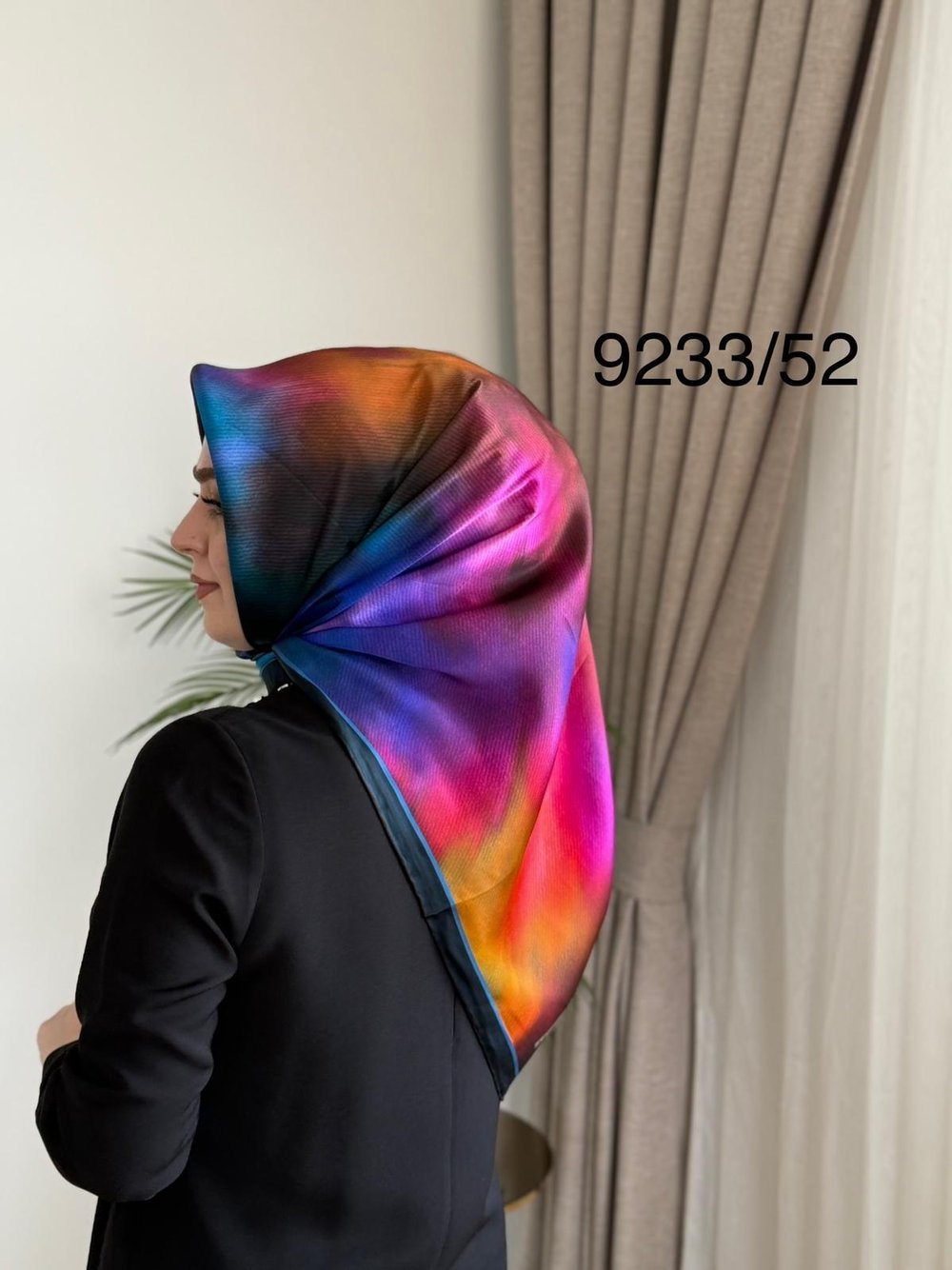 9233/52 KOD RENKLİ ARMİNE SAF İPEK EŞARP MOR