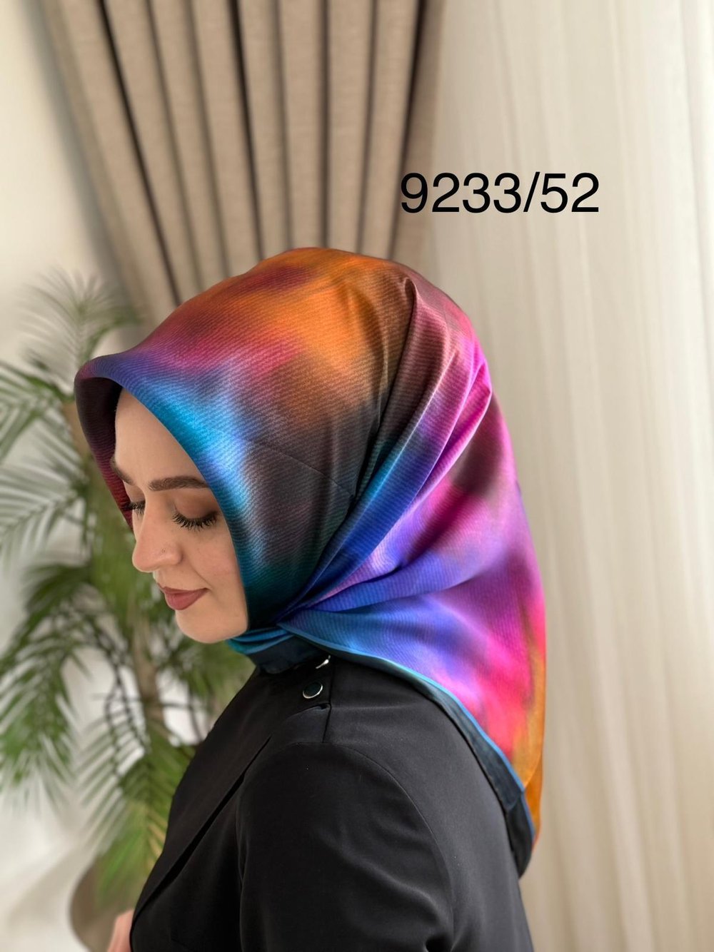 9233/52 KOD RENKLİ ARMİNE SAF İPEK EŞARP MOR