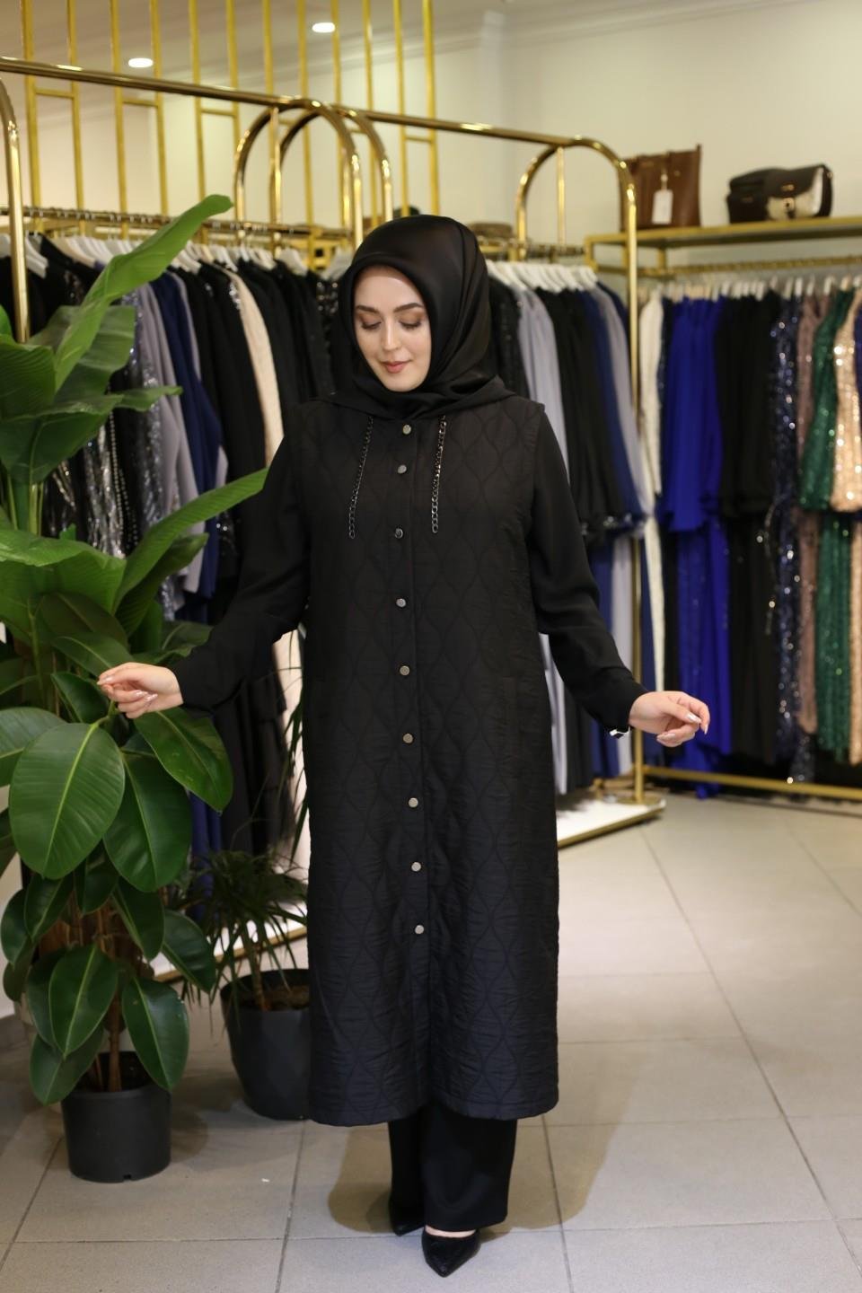 956 KOD KAPİTONE ÇITÇITLI YELEK SİYAH