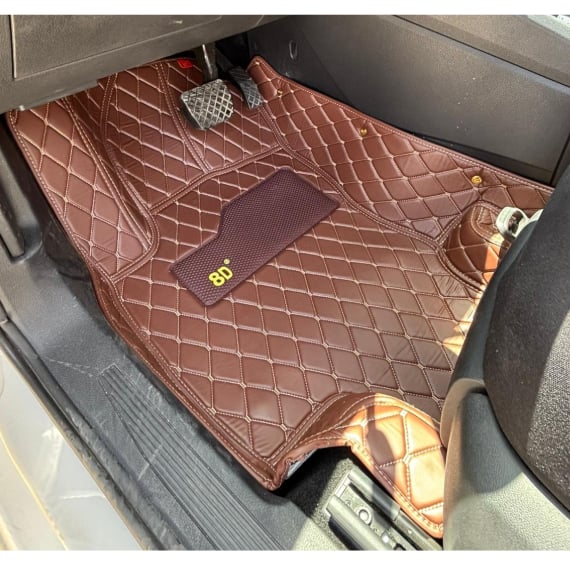 Volkswagen Caddy 2021-2025 Arası Aracına Özel 8d Tek Katmanlı Havuzlu Paspas Takımı (Koyu Kahverengi)