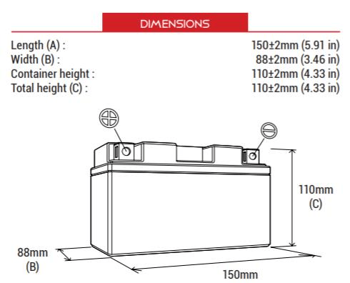 BS BATTERY BTZ12S (SLA) Motosiklet Aküsü SLA Tipi