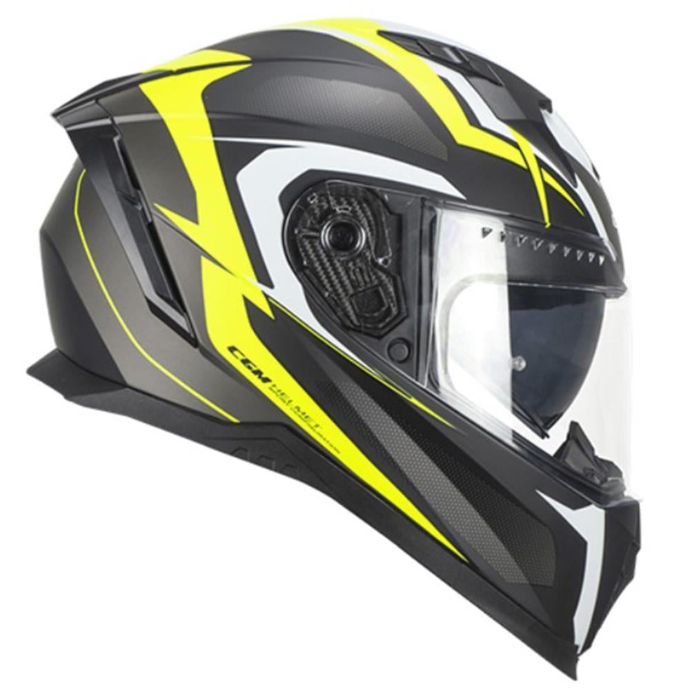 CGM 311G BLAST SPORT KAPALI KASK Mat Siyah-Sarı L