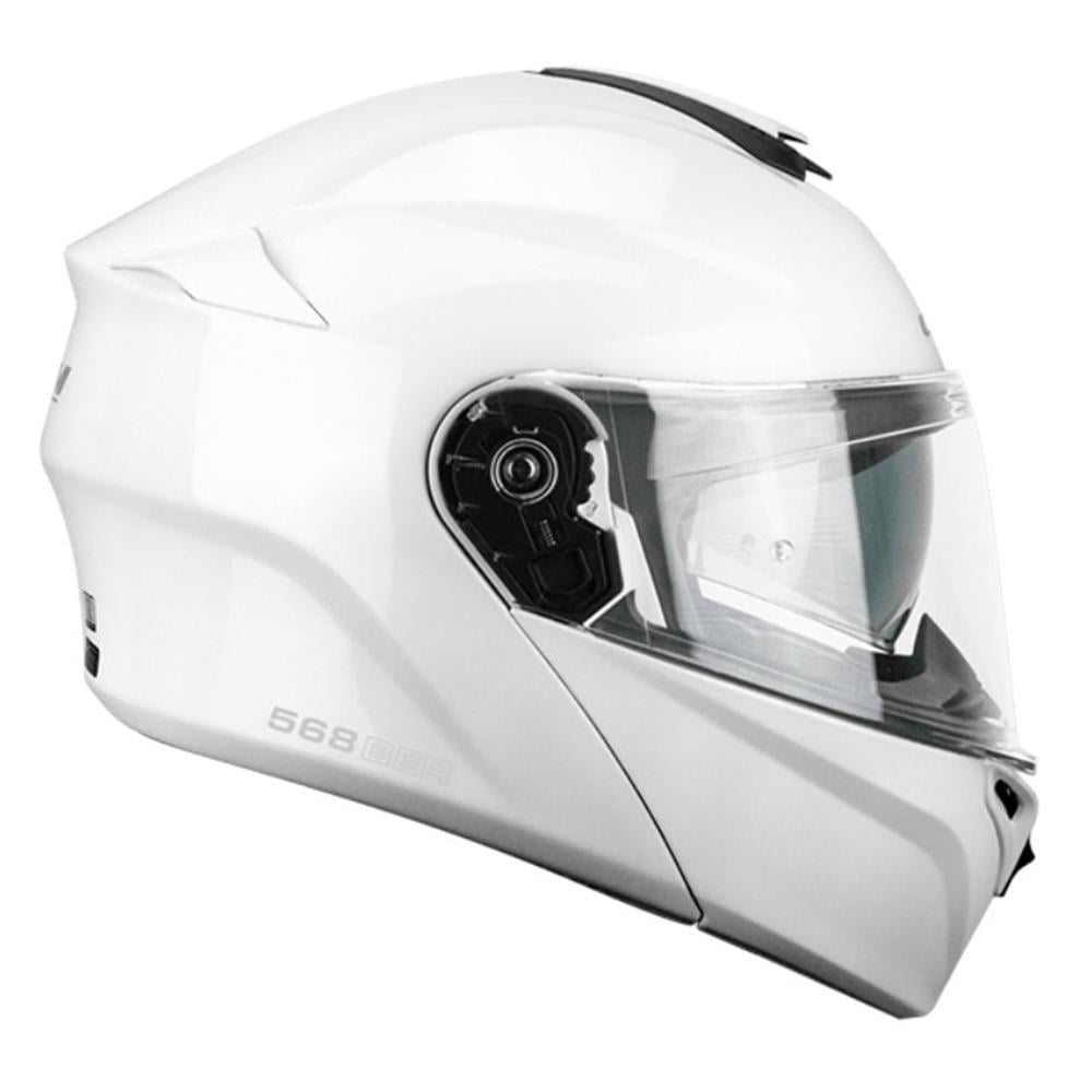 CGM 568A BER MONO ÇENE AÇILIR MOTOSİKLET KASKI BEYAZ / S
