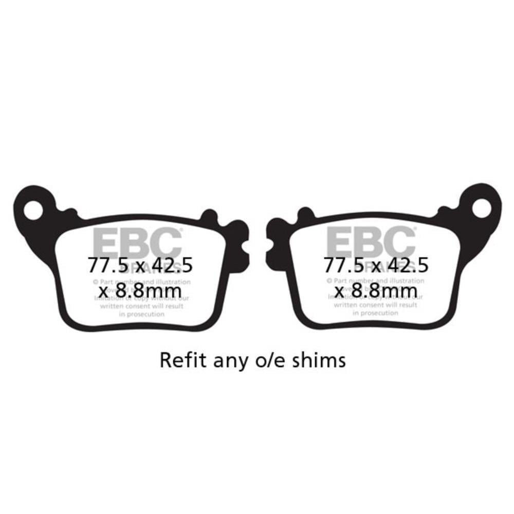 EBC FA436HH HONDA CBR600/1000 , SUZUKI GSXR750/1000, YAMAHA R6,R1 SINTER ARKA FREN