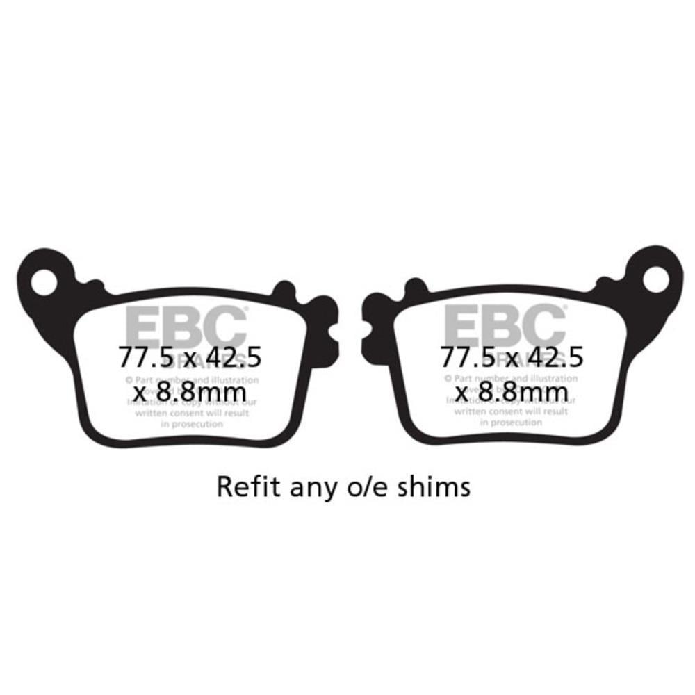 EBC FA436V HONDA CB/CBR600, CBR1000 , KWASAKI ZX6,10R, YAMAHA R6,R1 YARI SINTER AR
