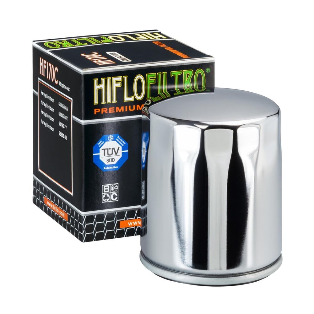 Hiflo Harley Davidson 883, 1000, 1200 Krom Yağ Filtresi HF170C