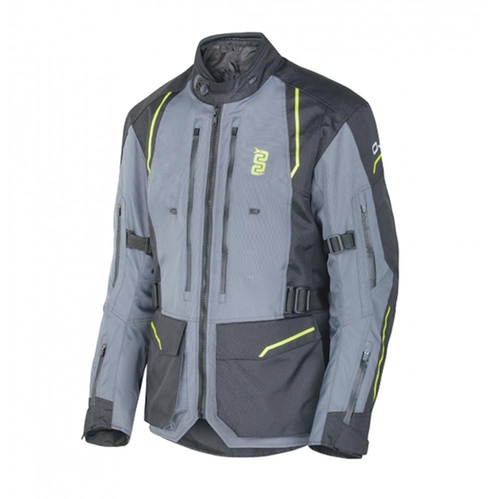 OJ ENDURANCE MOTOSİKLET CEKETİ GRİ/SARI/SİYAH S