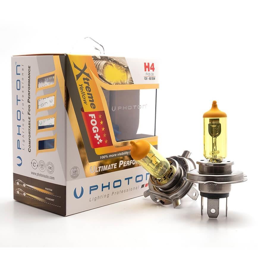 PHOTON H4 12V 60/55W XTREME YELLOW  SET (SARI IŞIK) PH5504 XY