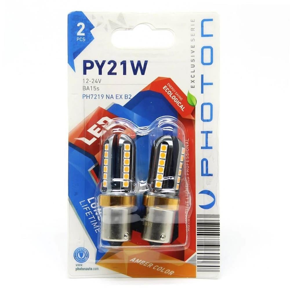 PHOTON P21W 12V AMBER EXCLUSIVE CANBUS LED(2Lİ BLİSTER) PH7219 NA EX B2