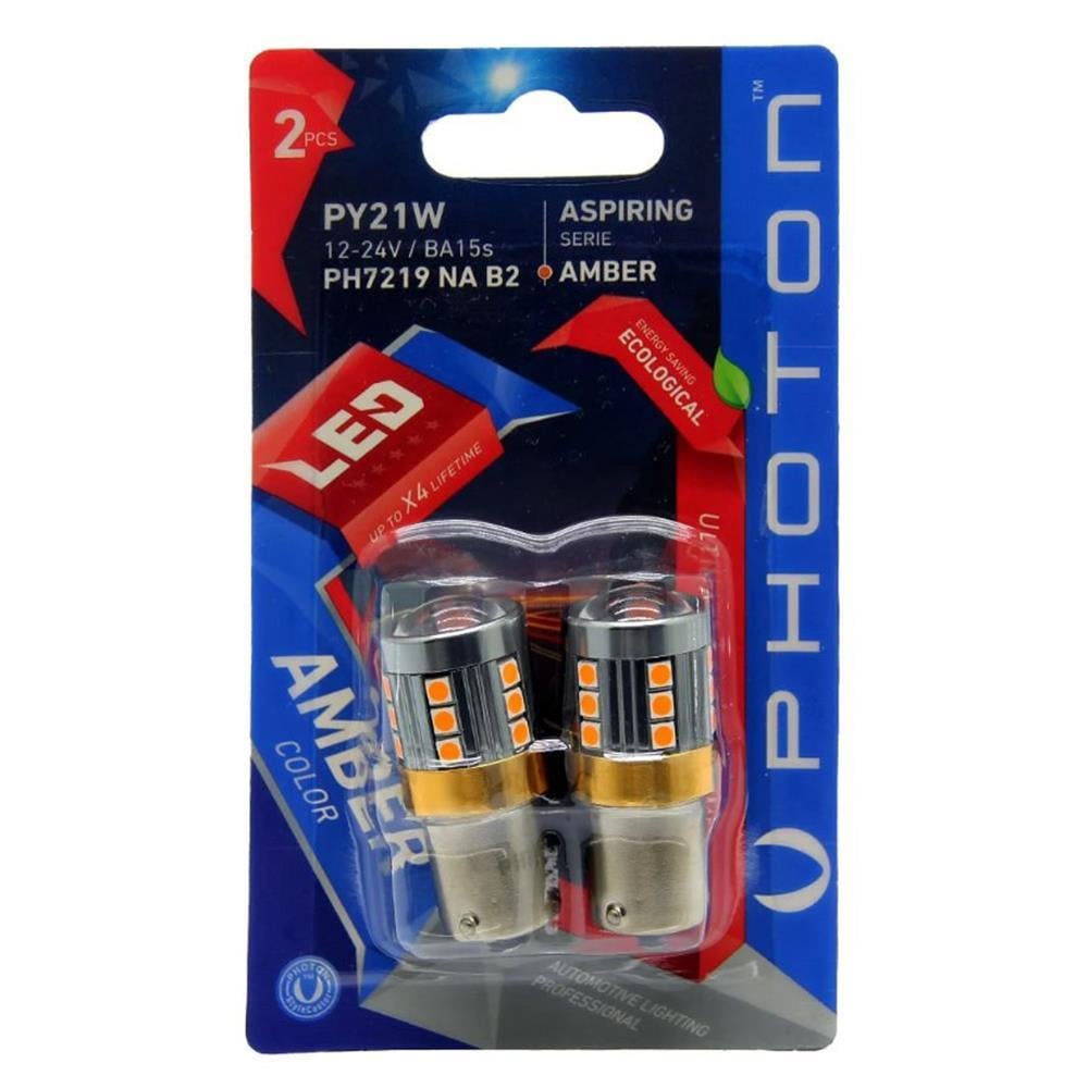 Photon PY21W 12-24V AMBER LED ASPIRING SERIE (2Lİ BLİSTER) PH7219 NA B2