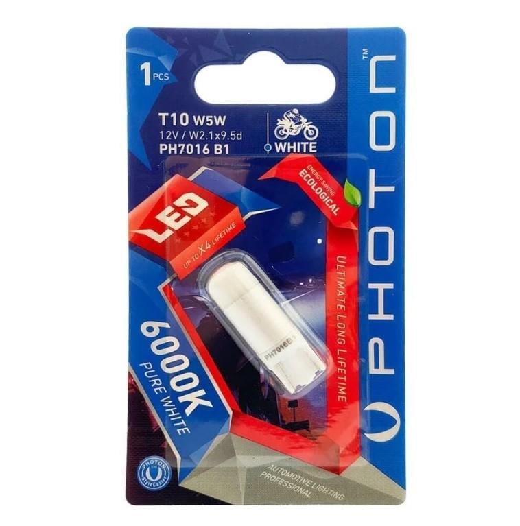 Photon T10 W5W MOTOSİKLET-SCOOTER PARK LEDİ ÖZEL  (TEKLİ BLİSTER AMBALAJ) PH7016 B1