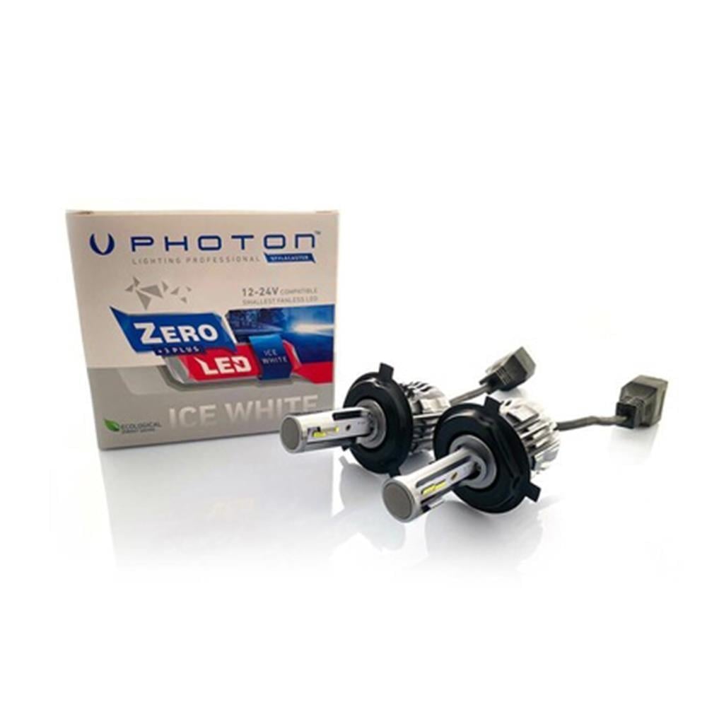Photon ZERO H4 ICE WHITE +3 PLUS FANSIZ LED 12V-24V ZR3724