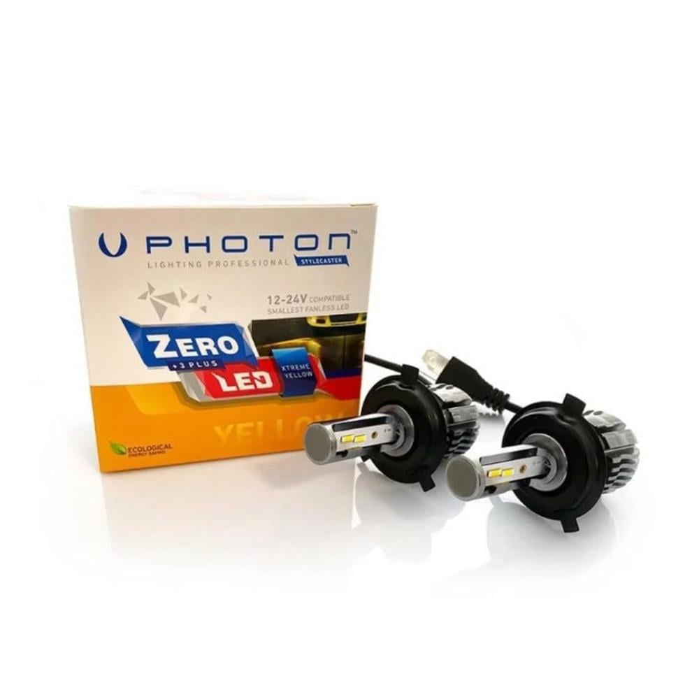 Photon ZERO H4 XTREME YELLOW +3 PLUS FANSIZ LED 12V-24V ZR3724 XY