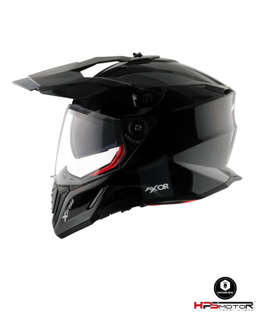 Axor X Cross Sc Dual Visor Nichel Black-Red Kask