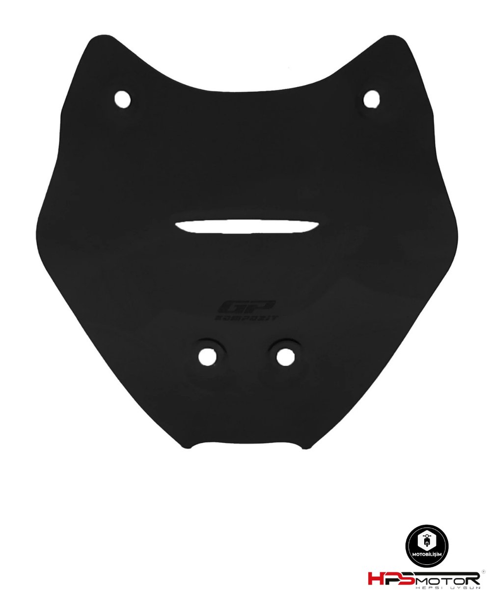 GP Kompozit Ducati Multistrada V4 2021-2023 Uyumlu Kısa Ön Cam Siyah