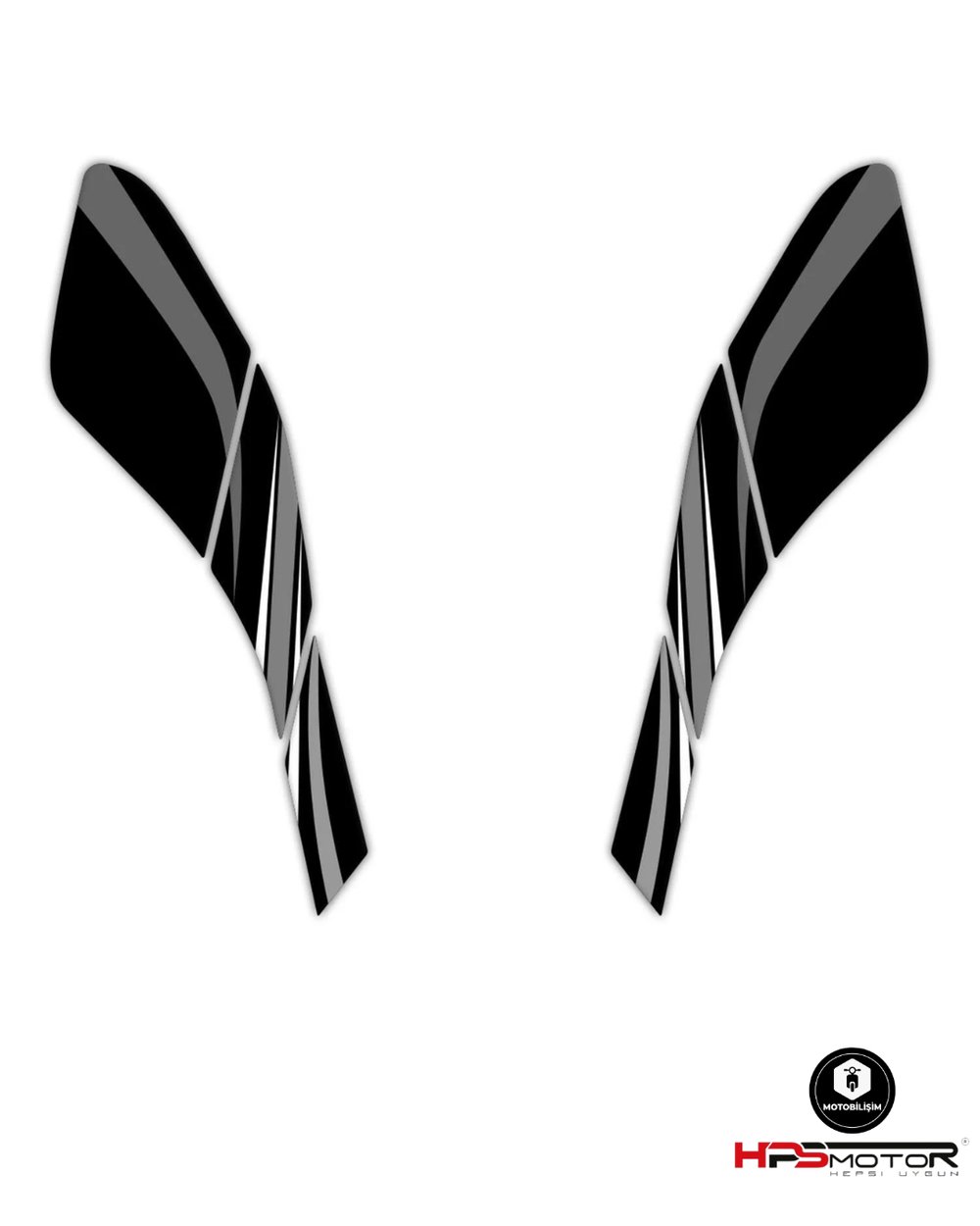 GP Kompozit Honda PCX 125 2021-2024 Uyumlu Yan Pad Gri